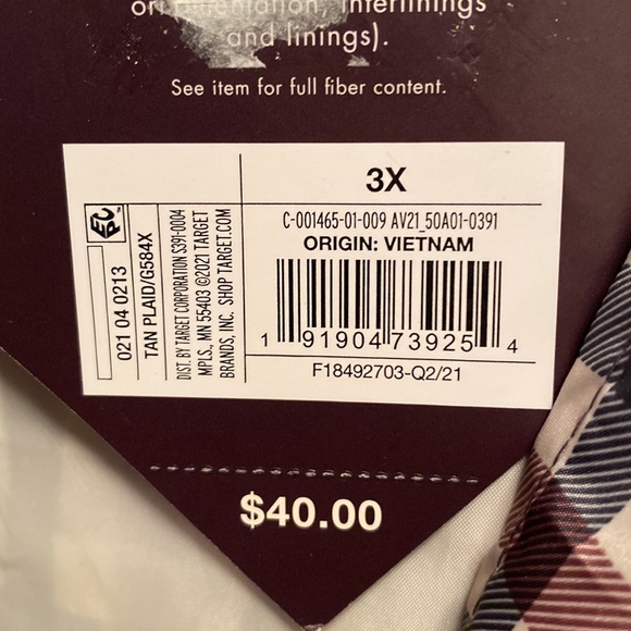 Brand New Ava & Viv Tan Plaid Raincoat… - Picture 7 of 8